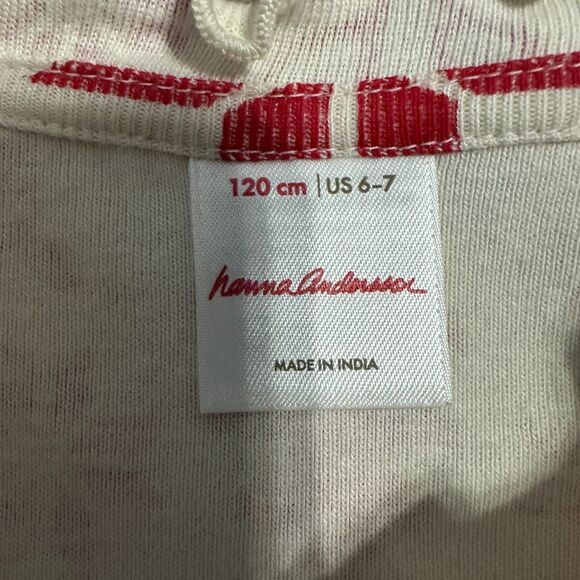 Hanna Andersson Girls 120 6-7 Long Sleeve Dress Dear Deer Christmas Holiday - Picture 2 of 3